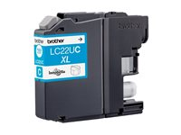 Brother LCLC22UC - XL - cyan - original - bläckpatron - för Brother DCP-J785DW, MFC-J985DW; INKvestment Work Smart MFC-J985DW, MFC-J985DW XL LC22UC