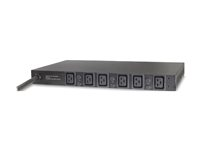 APC Basic Rack PDU - Kraftdistributionsenhet (kan monteras i rack) - AC 400 V - 22 kW - 3-fas - ingång: IEC 60309 - utgångskontakter: 6 (IEC 60320 C19) - 2.44 m sladd - svart - för P/N: SCL500RM1U, SMX2KR2UX145, SMX3KR2UNCX145, SMX750CUS, SRTL5KRM2UI-HW, SRYL15K20RMXLT AP7526