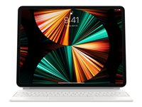Apple Magic Keyboard - Tangentbord och foliefodral - med pekdyna - bakgrundsbelyst - Apple Smart connector - QWERTY - dansk - vit - för 12.9-inch iPad Pro; 13-inch iPad Air MJQL3DK/A