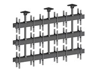 Multibrackets M Ceiling Mount Pro MBC3X3U2 - Monteringssats (12 förlängningsrör (80 cm), 3 skydd för takplattor, 18 pole clamps, 24 skenor, 36 fasta armar, 3 takplattor) - för 18 LCD-bildskärmar - aluminium, stål - svart - skärmstorlek: 40"-65" - takmonterbar 7350073733613
