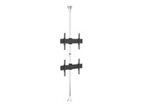 Multibrackets M Floor to Ceiling Mount Pro MBFC2U - Monteringssats (golv till takmontering) - för 2 LCD-bildskärmar - aluminium, stål - krom - skärmstorlek: 40"-65" 7350073735723