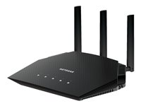 NETGEAR RAX10 - Trådlös router 4-ports-switch - 1GbE - Wi-Fi 6 - Dubbelband RAX10-100EUS