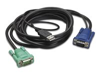APC - Tangentbords-/video-/muskabel - USB, HD-15 (VGA) (hane) till HD-15 (VGA) (hane) - 1.83 m - för P/N: AP5201, AP5202, AP5808, AP5816, KVM1116R AP5821