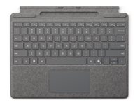 Microsoft Surface Pro Keyboard - Tangentbord - med pekdyna, accelerometer, Förvarings- och laddningsfack för Surface Slim Pen 2 - platina - för Surface Pro 10 for Business 8XB-00194