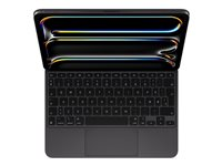Apple Magic Keyboard - Tangentbord och foliefodral - med pekdyna - bakgrundsbelyst - Apple Smart connector - QWERTY - dansk - svart - för 11-inch iPad Pro M4 Wi-Fi + Cellular MWR23DK/A