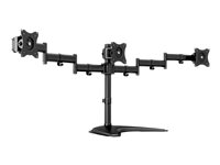 Multibrackets M Deskstand Basic Triple - Monteringssats (montering på skrivbord) - för 3 LCD-bildskärmar - stål, höggradig aluminium - svart - skärmstorlek: 15"-27" - skrivbordsstativ 7350073733392