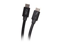 C2G 6ft Thunderbolt 4 USB C Active Cable - USB C to USB C - 40Gbps - M/M - Thunderbolt-kabel - 24 pin USB-C (hane) till 24 pin USB-C (hane) - USB 3.2 / DisplayPort 2.1 / Thunderbolt 4 - 30 V - 1.83 m - 4K60 Hz (4096 x 2160) stöd, USB-strömförsörjning (100W), 8K60Hz stöd, Ethernet-stöd - svart C2G28887