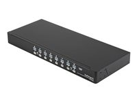 StarTech.com 1U hyllmonterbart USB KVM-switch-paket med 16 portar, OSD och kablar - Omkopplare för tangentbord/video/mus - 16 x KVM port(s) - 1 lokal användare - skrivbordsmodell - för P/N: RK2537BKM, RK3236BKF, RK4236BKB, RK4242BK24, RK4242BK30, RKCONS1701, RKCONS17HD SV1631DUSBUK