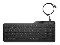 HP 405 - Tangentbord - flera enheter - 65% - compact - bakgrundsbelyst - USB - hela norden - svart 7N7C1AA#UUW