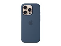 Apple - Baksidesskydd för mobiltelefon - MagSafe-kompatibilitet - silikon - denim - för iPhone 16 Pro MYYK3ZM/A