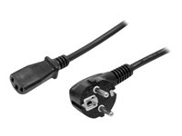 StarTech.com 2m (6ft) Computer Power Cord, 18AWG, EU Schuko to C13 Power Cord, 10A 250V, Black Replacement AC Cord, TV/Monitor Power Cable, Schuko CEE 7/7 to IEC 60320 C13 Power Cord - PC Power Supply Cable - Strömkabel - power IEC 60320 C13 till power CEE 7/7 (hane) - 1.8 m - svart - Europa - för P/N: KITBXAVHDPEU, KITBXDOCKPEU PXT101EUR