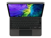 Apple Magic Keyboard - Tangentbord och foliefodral - med pekdyna - bakgrundsbelyst - Apple Smart connector - AZERTY - fransk - för Apple 10.9-inch iPad Air (4th generation, 5th generation); 11-inch iPad Air M2 Wi-Fi, M2 Wi-Fi + Cellular, M3 Wi-Fi, M3 Wi-Fi + Cellular; 11-inch iPad Pro (1st generation, 2nd generation, 3rd generation, 4th generation) MXQT2F/A