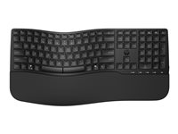 HP 685 - Tangentbord - dubbel läge, 3-zons layout, multi-enhet, 23 programmerbara knappar, OS auto-detektering, låg profil tangenthöjd - 100% - full size - trådlös - 2.4 GHz - hela norden - svart 8T6L9UT#UUW