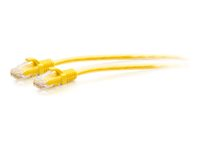C2G 7ft (2.1m) Cat6a Snagless Unshielded (UTP) Slim Ethernet Network Patch Cable - Yellow - Patch-kabel - RJ-45 (hane) till RJ-45 (hane) - 2.1 m - 4.8 mm - UTP - CAT 6a - formpressad, hakfri - gul C2G30170