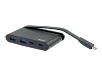 Legrand - Hubb - 2 x SuperSpeed USB 3.0 + 1 x USB-C + 1 x USB-C (strömleverans) - skrivbordsmodell 82115