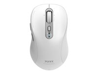 PORT Connect - Mus - expert, uppladdningsbar - optisk - 6 knappar - trådlös - 2.4 GHz, Bluetooth - USB/USB-C trådlösa mottagare - vit 900707CW
