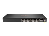 HPE Aruba CX 6300F - Switch - endast horisontal ytmontering - L3 - Administrerad - 24 x 10/100/1000 (PoE+) + 4 x 50 Gigabit Ethernet SFP56 - framsidan och sida till baksidan - rackmonterbar - PoE+ - TAA-kompatibel S0G98A#ABB