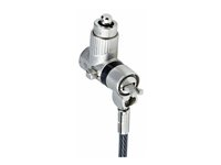 StarTech.com 3-in-1 Laptop Lock Compatible w/Noble Wedge/Nano/K-Slot - Lås för säkerhetskabel - svart & silver - 2 m - TAA-kompatibel UNIVKMKO-LAPTOP-LOCK