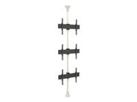 Multibrackets M Floor to Ceiling Mount Pro MBFC3U - Monteringssats (golv till takmontering) - för 3 LCD-bildskärmar - aluminium, stål - vit - skärmstorlek: 40"-65" 7350073735747