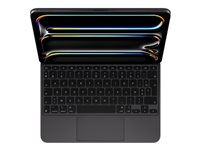 Apple Magic Keyboard - Tangentbord och foliefodral - med pekdyna - bakgrundsbelyst - Apple Smart connector - AZERTY - fransk - svart MWR23F/A