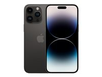 Apple iPhone 14 Pro Max - 5G smartphone - dual-SIM / Internminne 128 GB - OLED-skärm - 6.7" - 2796 x 1290 pixels (120 Hz) - 3 st. bakre kameror 48 MP, 12 MP, 12 MP - front camera 12 MP - space black MQ9P3QN/A