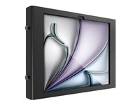 Compulocks iPad Air M2 & M3 13", Apex Secured Enclosure Wall Mount - Black - Hölje - för surfplatta - glasfäste, utrymme - låsbar - höggradig aluminium - svart - skärmstorlek: 13" - monteringsgränssnitt: 100 x 100 mm - väggmonterbar - för Apple 13-inch iPad Air (M2) 13APXB