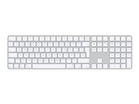 Apple Magic Keyboard with Touch ID and Numeric Keypad - Tangentbord - USB-C - trådlös - Bluetooth - QWERTY - spansk - vita tangenter MXK73Y/A
