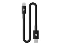 Beats - Lightning-kabel - 24 pin USB-C hane till Lightning hane - 20 cm - bultsvart - flätad kabel, reinforced design, snabbladdning MEQM4ZM/A