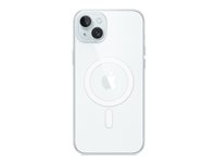 Apple - Baksidesskydd för mobiltelefon - MagSafe-kompatibilitet - polykarbonat - klar - för iPhone 15 Plus MXRL3ZM/A