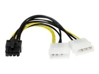 StarTech.com 6in LP4 to 8 Pin PCI Express Video Card Power Cable Adapter - lp4 to PCI express - molex to 8 pin PCIe (LP4PCIEX8ADP) - Strömadapter - 4 pin intern effekt (hane) till 8-stifts PCIe-ström (hane) - 15.3 cm LP4PCIEX8ADP
