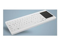 Active Key AK-C4412F - Tangentbord - medicinskt - mini - med pekplatta - USB - QWERTY - hela norden - vit AK-C4412F-GUS-W/NOR