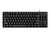 Logitech G G413 TKL SE - Tangentbord - bakgrundsbelyst - USB - QWERTY - nordiskt (danska/finska/norska/svenska) - tangentbrytare: Tactile - svart - för Windows 10; 11; Logitech G G502; Microsoft Get Genuine Kit for Windows 11 920-010445