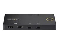 StarTech.com 2-Port USB-C KVM Switch, Single-4K 60Hz HDMI Monitor, Dual-100W Power Delivery Pass-through Ports, Bus Powered, USB Type-C/USB4/Thunderbolt 3/4 Compatible - Small Form Factor (C2-H46-UC2-PD-KVM) - Omkopplare för tangentbord/video/mus - 2 x KVM/ljud/USB - 1 lokal användare - skrivbordsmodell C2-H46-UC2-PD-KVM