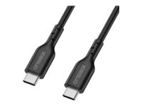 OtterBox Standard - USB-kabel - 24 pin USB-C (hane) till 24 pin USB-C (hane) - 1 m - snabbladdning - svart 78-81366