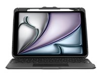 Targus Versavu - Tangentbord och foliefodral (tangentbordshölje) - med pekdyna - bakgrundsbelyst - trådlös - Bluetooth 5.0 - QWERTY - spansk - svart THZ967ES