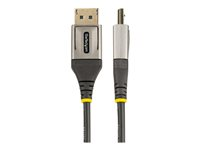 StarTech.com 1 m VESA-certifierad DisplayPort 1.4-kabel - 8K 60 Hz HDR10 - Ultra HD 4K 120 Hz-video - DP 1.4-kabel/-sladd - För skärmar/displayer - DisplayPort till DisplayPort-kabel - M/M - DisplayPort-kabel - DisplayPort (hane) till DisplayPort (hane) - DisplayPort 1.4 - 1 m - 4K120 Hz (3840 x 2160) stöd, 8K60 Hz (7680 x 4320) stöd, formpressad, passiv - svart, grå DP14VMM1M