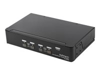 StarTech.com 4-ports DisplayPort KVM-switch med 4K 60 Hz upplösning - Omkopplare för tangentbord/video/mus/ljud - 4 x KVM/ljud - 1 lokal användare - skrivbordsmodell - Växelström 100 - 240 V SV431DPUA2