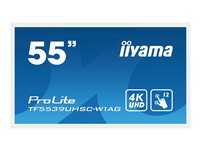 iiyama ProLite TF5539UHSC-W1AG - 55" Diagonal klass LED-bakgrundsbelyst LCD-skärm - interaktiv digital skyltning - med pekskärm (multitouch) - 4K UHD (2160p) 3840 x 2160 - vit, matt TF5539UHSC-W1AG