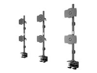 Multibrackets M - Monteringssats (3 klämmor, 3 ställ) - för 6 LCD-bildskärmar - aluminium, stål - svart - skärmstorlek: 24"-32" - disk-monteringsbar 7350105212741