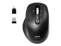 PORT Connect Professional BUSINESS - Mus - laddningsbar - optisk - 6 knappar - trådlös - 2.4 GHz, Bluetooth - trådlös USB-mottagare 910202