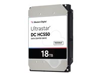 WD Ultrastar DC HC550 WUH721818AL5201 - Hårddisk - krypterat - 18 TB - inbyggd - 3.5" - SAS 12Gb/s - 7200 rpm - buffert: 512 MB - Self-Encrypting Drive (SED), TCG Enterprise 0F38352
