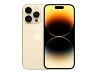 Apple iPhone 14 Pro - 5G smartphone - dual-SIM / Internminne 128 GB - OLED-skärm - 6.1" - 2556 x 1179 pixlar (120 Hz) - 3 st. bakre kameror 48 MP, 12 MP, 12 MP - front camera 12 MP - guld MQ083QN/A