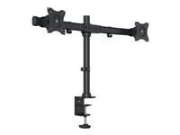 Multibrackets M Deskmount Basic Dual - Monteringssats (montering på skrivbord) - för 2 LCD-bildskärmar - stål, höggradig aluminium - svart - skärmstorlek: 15"-27" - klämma, monterbar 7350073733309