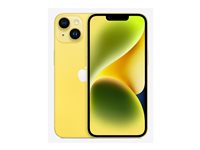 Apple iPhone 14 - 5G smartphone - dual-SIM / Internminne 256 GB - OLED-skärm - 6.1" - 2532 x 1170 pixlar - 2 bakre kameror 12 MP, 12 MP - front camera 12 MP - gul MR3Y3QN/A