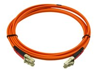 StarTech.com 2m Fiber Optic Cable - Multimode Duplex 50/125 - LSZH - LC/LC - OM2 - LC to LC Fiber Patch Cable (50FIBLCLC2) - Nätverkskabel - LC multiläge (hane) till LC multiläge (hane) - 2 m - fiberoptisk - duplex - 50/125 mikron - för P/N: GLCLHSMDSTTA, GLCSXMMDST, GLCSXMMDSTT, JD118BST, MASFP1GBSXST, SFP100BFXST 50FIBLCLC2
