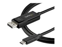 StarTech.com 1 m USB-C till DisplayPort 1.4-kabel - dubbelriktad - DisplayPort-kabel - 24 pin USB-C (hane) till DisplayPort (hona) - USB 3.1 / Thunderbolt 3 / DisplayPort 1.4 - 1 m - aktiv, 8K UHD-stöd (7680 x 4320) - svart CDP2DP141MBD